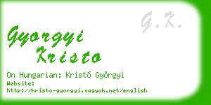 gyorgyi kristo business card